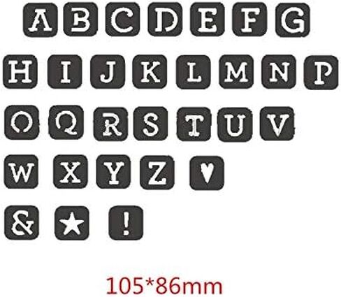 1 Pcs Small Square Letters Cutting Dies,DIY Scrapbooking Artist Metal Cutting Dies Stencils for DIY Scrapbooking Album Paper Cards Making Decorative Crafts Supplies 2019 New Diecut in Kuwait