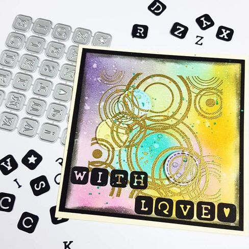 1 Pcs Small Square Letters Cutting Dies,DIY Scrapbooking Artist Metal Cutting Dies Stencils for DIY Scrapbooking Album Paper Cards Making Decorative Crafts Supplies 2019 New Diecut in Kuwait