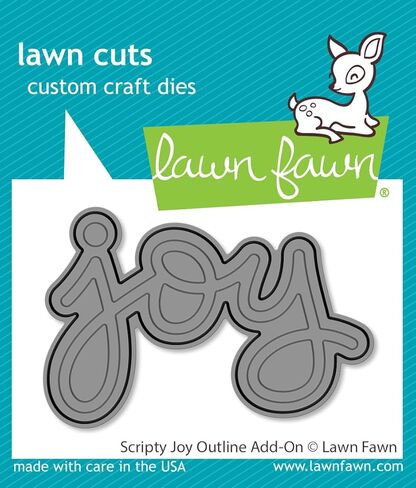 Lawn Fawn LF3520 Scripty Joy Outline Add-On Dies in Kuwait