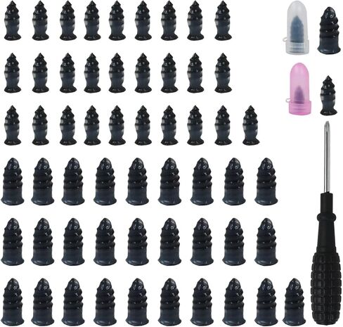 61Pcs Vacuum Tire Repair Rubber Nail Spiral Screws and Screwdriver, Easy Self-Service Repair Tool Suitable for Tubeless Tires on Cars Trucks Motorcycles Tractors Bicycles Electric Vehicles in Saudi Arabia