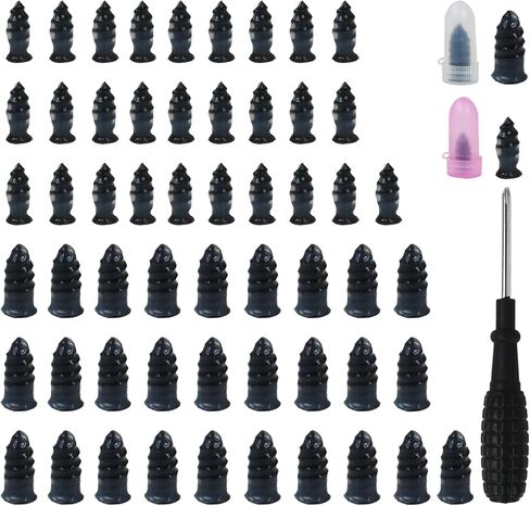 61Pcs Vacuum Tire Repair Rubber Nail Spiral Screws and Screwdriver, Easy Self-Service Repair Tool Suitable for Tubeless Tires on Cars Trucks Motorcycles Tractors Bicycles Electric Vehicles in Saudi Arabia