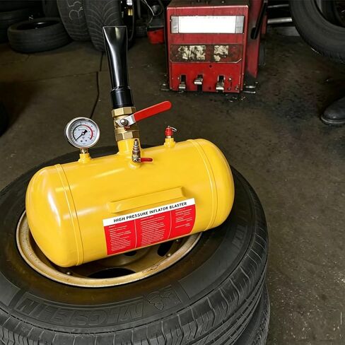 Torin 10 Gallon 145PSI Air Tire Bead Seater Blaster Tool – Tire Inflator with Pressure Gauge & Handle for Car, Truck, Tractor, Compatible with Tires Up to 24.5 Inches in Kuwait