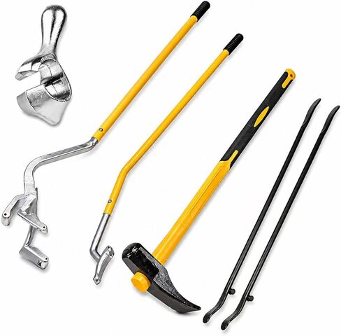 Echo Ridge Semi Truck Tire Changing Tools 22.5-24.5 Inch, Tire Hammer Bead Breaker with Bead Keeper and Two Tire Bars, Steel Tire Bars Tire Mount Demount Tool for Tubeless Truck/Bus/ATV in Saudi Arabia