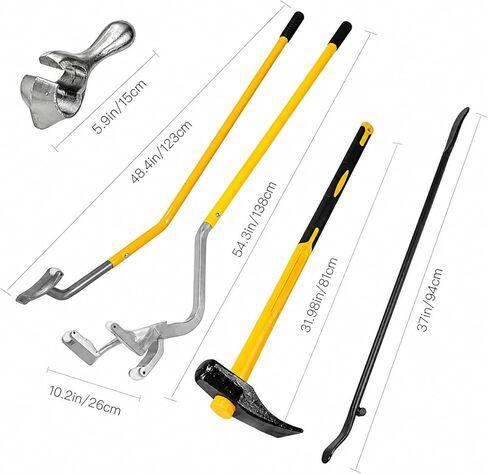 Echo Ridge Semi Truck Tire Changing Tools 22.5-24.5 Inch, Tire Hammer Bead Breaker with Bead Keeper and Two Tire Bars, Steel Tire Bars Tire Mount Demount Tool for Tubeless Truck/Bus/ATV in Saudi Arabia