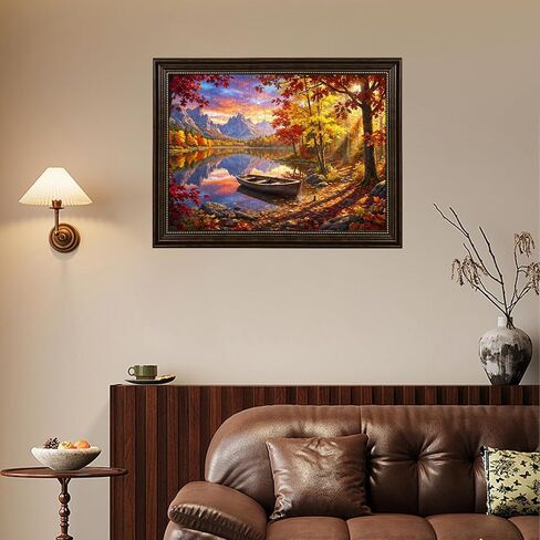 Mountain Forest Lake Jigsaw Puzzles for Adults 1000 Pieces, Serene Nature Landscape 1000 Piece Puzzle for Adults, Fun Hard Difficult Challenging Jigsaw Puzzles 1000 Pieces Gift for Home Decor Wall Art in Saudi Arabia