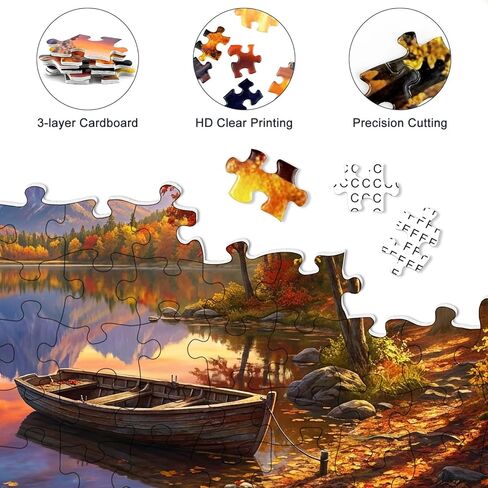 Mountain Forest Lake Jigsaw Puzzles for Adults 1000 Pieces, Serene Nature Landscape 1000 Piece Puzzle for Adults, Fun Hard Difficult Challenging Jigsaw Puzzles 1000 Pieces Gift for Home Decor Wall Art in Saudi Arabia