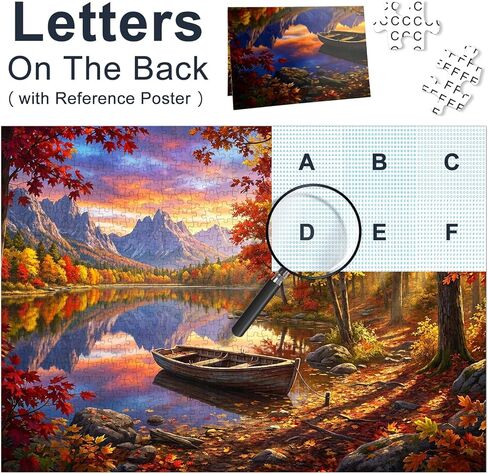 Mountain Forest Lake Jigsaw Puzzles for Adults 1000 Pieces, Serene Nature Landscape 1000 Piece Puzzle for Adults, Fun Hard Difficult Challenging Jigsaw Puzzles 1000 Pieces Gift for Home Decor Wall Art in Saudi Arabia