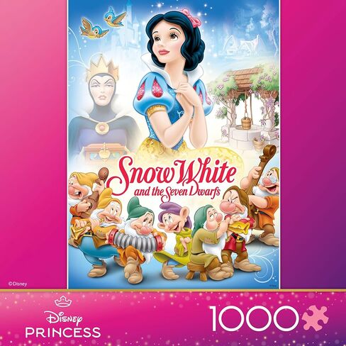 CEACO Snow White Poster 1000 Piece Jigsaw Puzzle - Pack of 1, 26.25 x 19.75 in - Challenging 1000 Piece Puzzle for Adults - Disney Jigsaws - Movie Scene Design in Kuwait