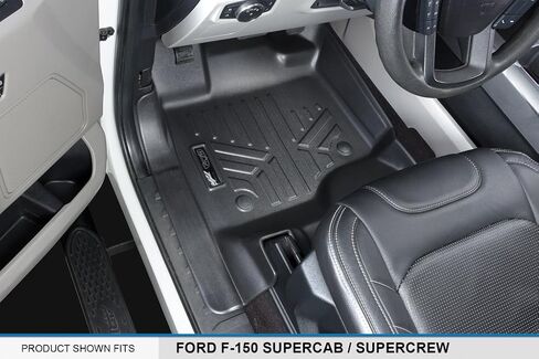SMARTLINER Custom Fit Floor Mats 2 Row Liner Set Compatible with 2015-2025 Ford F-150 in Kuwait