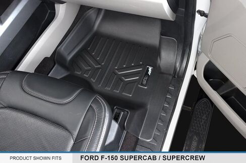 SMARTLINER Custom Fit Floor Mats 2 Row Liner Set Compatible with 2015-2025 Ford F-150 in Kuwait