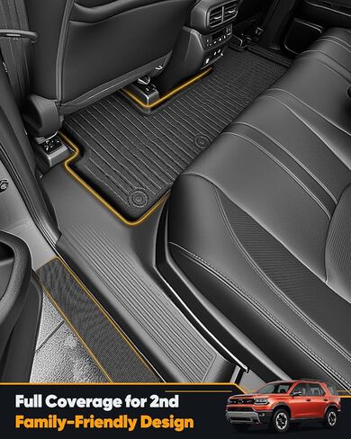 سجادات أرضية لسيارة Honda Passport 2026، ترقية مخصصة تناسب جميع الأحوال الجوية شديدة التحمل مجموعة كاملة من واقي الأرضية مع بطانة شحن TPE، وعتبات الباب وأغطية المقعد الخلفي لملحقات بطانة السيارة in Kuwait