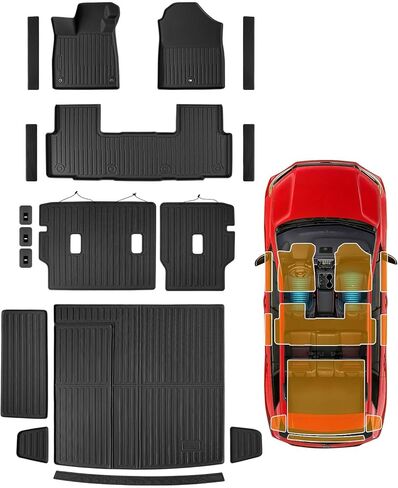 سجادات أرضية لسيارة Honda Passport 2026، ترقية مخصصة تناسب جميع الأحوال الجوية شديدة التحمل مجموعة كاملة من واقي الأرضية مع بطانة شحن TPE، وعتبات الباب وأغطية المقعد الخلفي لملحقات بطانة السيارة in Kuwait