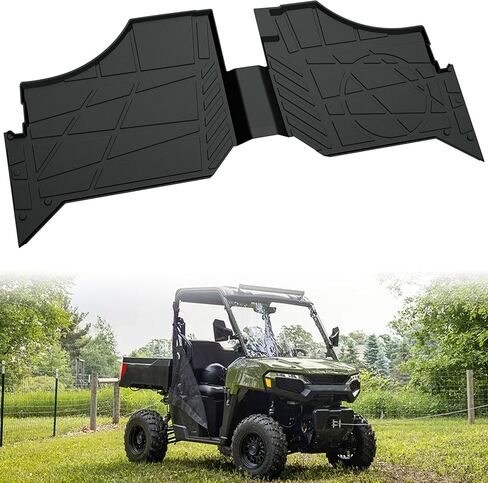 SAUTVS Front Floor Mat for Polaris Ranger 500 2026 Accessories, TPE Waterproof Non-Slip 3D Extended Edge Easy to Clean Floor Liner (1PC) in Kuwait