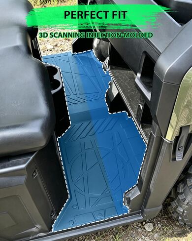 SAUTVS Front Floor Mat for Polaris Ranger 500 2026 Accessories, TPE Waterproof Non-Slip 3D Extended Edge Easy to Clean Floor Liner (1PC) in Kuwait