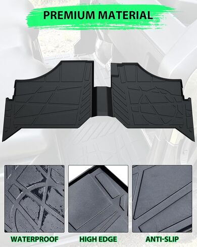 SAUTVS Front Floor Mat for Polaris Ranger 500 2026 Accessories, TPE Waterproof Non-Slip 3D Extended Edge Easy to Clean Floor Liner (1PC) in Kuwait