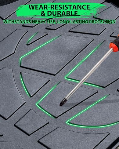 SAUTVS Front Floor Mat for Polaris Ranger 500 2026 Accessories, TPE Waterproof Non-Slip 3D Extended Edge Easy to Clean Floor Liner (1PC) in Kuwait