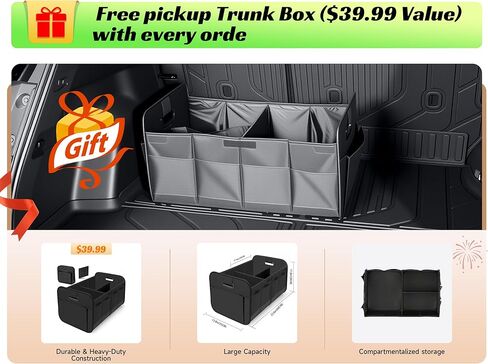 Floor Mats for Toyota RAV4 2026 Hybrid,All Weather Floor Liners & Trunk Cargo Liner with Backrest Mat and Car Trunk Organizer Accessories in Saudi Arabia