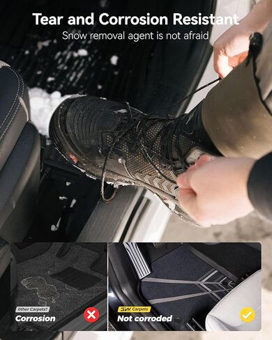 3W Tesla Model Y 2025 2026 Juniper Floor Mats, Full Set with Carpets, Metal Pedal, Double Layer, Model Y Car Accessories TPE All Weather Waterproof Custom Fit Truck Liners Premium/Performance Model in Saudi Arabia