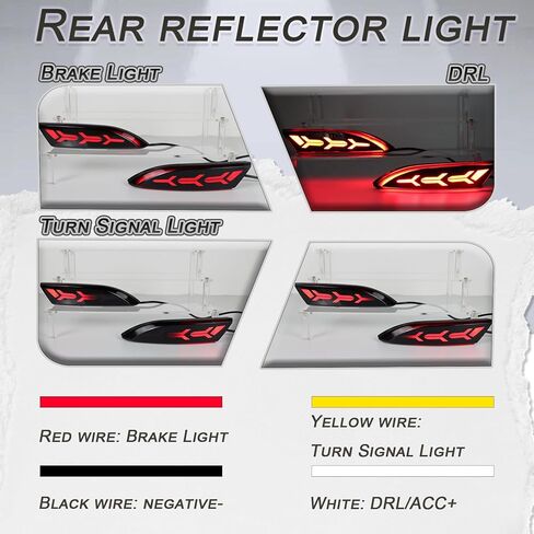 Full Lens LED Rear Reflector Bumper Fog Light Assembly kit for Ford Focus 2012-2018 Sedan/Hatchback 2012-2014,Sequential Turn Signal Light & Brake Light & DRL,2 PCS (SMOKED) in Kuwait