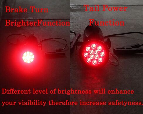 AutoSmart 4" Round LED Stop Turn Tail Light Includes Pair Light Red Lens, Grommet, Plug For Truck Trailer in Saudi Arabia