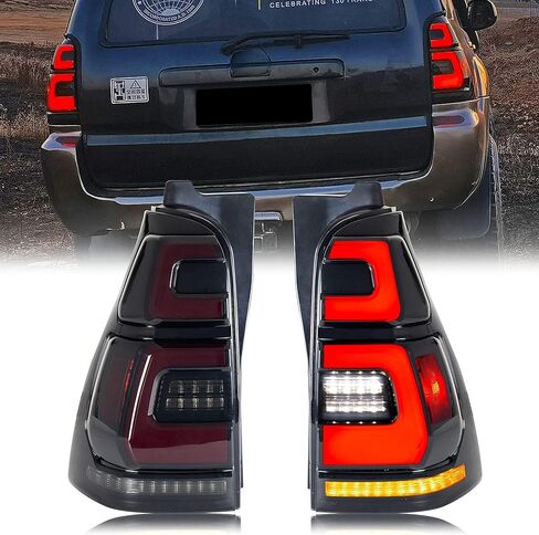 inginuity time LED Tail Lights for Toyota 4Runner 4th GEN 4-Runner 2003-2009 3D Start-up Animation Sequential Turn Signal Black Off-Road Rear Lamps Accessary in Saudi Arabia