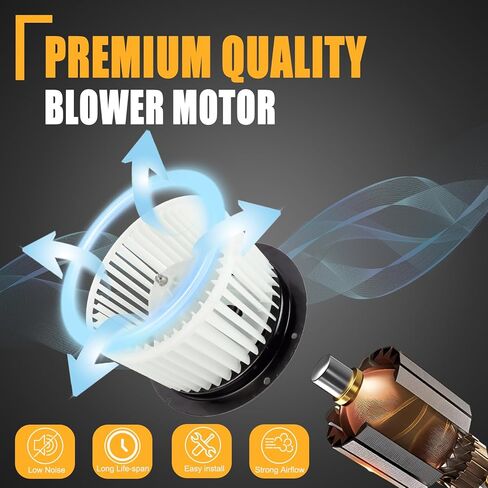 GSPSCN 700099 AC Blower Motor with Fan for 1999-2007 Ford F250 F350 F450 F550 F-250 F-350 F-450 F-550 Super Duty Excursion - HVAC Heater Blower Motor Replaces# 2C3Z19834AA, XC3Z19805CA, XF2Z19805FA in Saudi Arabia