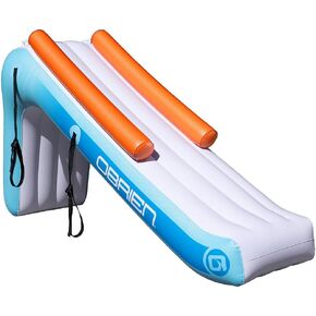 O’Brien Pontoon Boat Slide, Inflatable Water Slide for Pontoon Boats, Heavy-Duty Reinforced PVC, 105 Inch, Anchor Straps & Built-in Steps, Lake Water Fun Accessory in Saudi Arabia