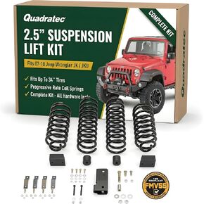 Quadratec Maximum Duty 2.5" Coil Spring Suspension Lift Kit, without Shocks - Fits Jeep Wrangler JK 4-Door 2007-2018 - Adds 2.5" of Clearance for Tires up to 34" - Includes Detailed Instructions in Saudi Arabia