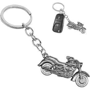 Sun Walker Metal Motorcycle Key Chain, 3D Motorbike Shape Key Fob Holder, Cool Metal Motorcycle Keychain for Women Men (Gray) in Kuwait