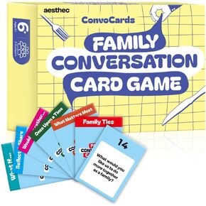ConvoCards – 150 Family Conversation Cards with Bingo Boards, Fun Dinner Table Game with 6 Categories of Engaging Questions for Kids, Teens & Adults to Connect, Game Night & Road Trip Group Activity in Saudi Arabia