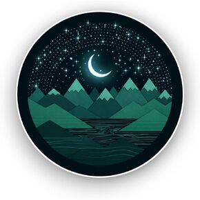 Between The Mountains and The Stars Vinyl Sticker 5 inch, Infinity Stickers for Water Bottles, Waterproof Vinyl Decal for Laptop, Removable Indoor and Outdoor Use for Car, Truck, Van in Saudi Arabia