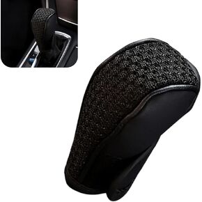 Car Gear Shift Knob Cover, Breathable Mesh Leather Auto Shift Boot Cover, Anti-Slip Gear Stick Protector, Universal for Most Cars, SUVs & Trucks (Black) in Kuwait