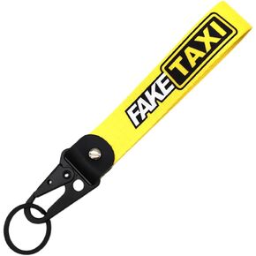 1pcs FAKE TAXI JDM Embroidered Keychain - Dual-Side Printed ID & Work Badge Keyring for Cars, SUVs & Motorcycles in Saudi Arabia