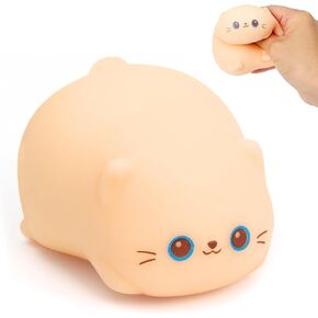Cat Squishies Stress Balls, Cute Cat Squishy Toys for Kids Adults, Animal Fidget Toys for Anxiety Relief, Stretchy Dough Squishy Sensory Toy, Soft Squeeze Ball, Classroom Prizes Party Favors in Saudi Arabia