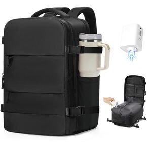 VGCUB Vacuum Backpack Travel with Pump Vacpack System Storage Compression Carry on Laptop Work Business Waterproof College Bags Daypack Casual Backpacks for Men Women Black in Kuwait