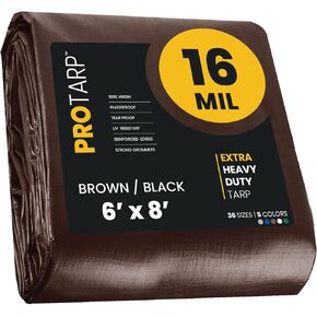 Extreme Heavy Duty 22 Mil Tarp Cover, Waterproof, UV Resistant, Rip and Tear Proof, Poly Tarpaulin with Reinforced Edges for Roof, Camping, Patio, Pool, Boat. (Silver/Black 12′ X 16′) in Saudi Arabia