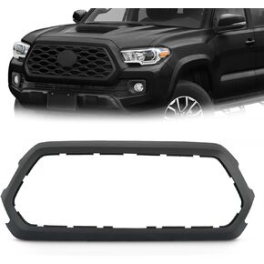 Front Upper Grille Shell Outer Frame Surround Fit For Toyota Tacoma 2016-2022 Accessories Replacement Matte Black in Saudi Arabia