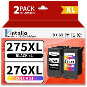PG-275XL CL-276XL Remanufactured Ink Cartridges Replacement for Canon 275 and 276 Ink Cartridge Value Pack for PIXMA TS3500 TS3520 TS3522 TR4700 TR4720 TR4722 TR4723 (1 Black, 1 Tri-Color) in Saudi Arabia