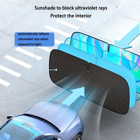 Foldable Car Windshield Sun Shade for Toyota Tundra 1st Generation 2000 2001 2002 2003 2004 2005 2006 Window Interior Blocks Front Reflective Keep Cool in Saudi Arabia