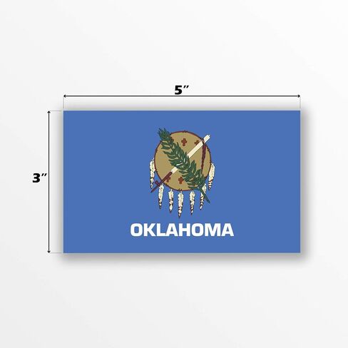 Oklahoma State Flag Magnet | 5-Inches by 3-Inches | Premium Quality Heavy Duty Magnet | MagnetPD342 in Kuwait