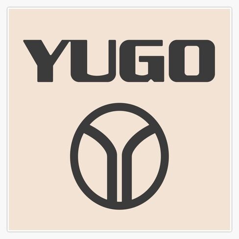 Yugo The Soviet car Brand 5" Removable Magnetic Bumper Sticker | Heavy-Duty Vehicle Magnet in Kuwait