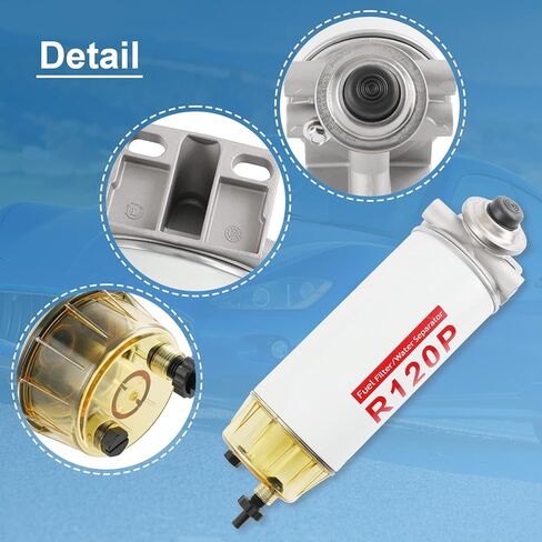 30 Micron Diesel Fuel Filter Water Seperator Hand Primer Pump M16*1.5 in Kuwait