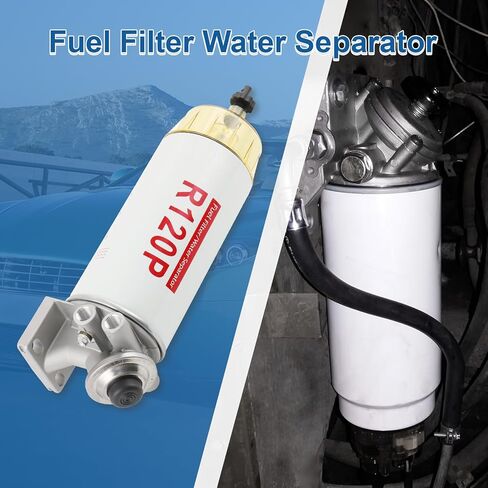 30 Micron Diesel Fuel Filter Water Seperator Hand Primer Pump M16*1.5 in Kuwait