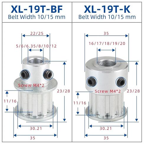 XL20T سبيكة بكرة الأسنان الملعب 5.08 مللي متر تتحمل 6/8/10-20 مللي متر عرض الحزام 10 1 قطعة (5 مللي متر) in Saudi Arabia