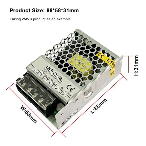 1pcs LRS-35W Single Output Ultra Thin Switching Power Supply 5V 12V 24V Transformer(LRS-35-12V 3A) in Kuwait