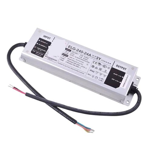 1pcs ELG-240-24A-3Y 24V10A Constant Voltage LED Lighting Driver PFC Function AC-DC Indoor Outdoor IP65 Power Supply in Saudi Arabia