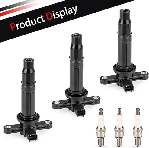 3x Ignition Stick Coils & Spark Plug For Yamaha 2016-2024 YXZ1000R SS SE 2HC-82310-00-00 in Saudi Arabia
