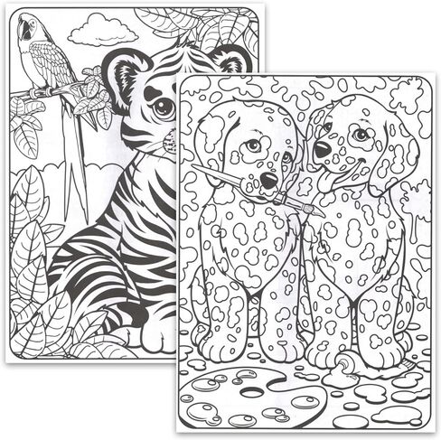 Lisa Frank Advanced Coloring Book Set for Teens, Adults - Cute Animal Color Activity Book Bundle with 2 Activity Pages | Lisa Frank Coloring Sheets for Adult Relaxation in Saudi Arabia