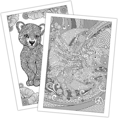 Lisa Frank Advanced Coloring Book Set for Teens, Adults - Cute Animal Color Activity Book Bundle with 2 Activity Pages | Lisa Frank Coloring Sheets for Adult Relaxation in Saudi Arabia