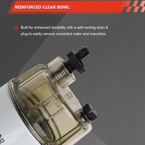 Marine Fuel Filter Water Separator, Water-Separating Spin-On Gasoline Filter for Outboard, Inboard & Sterndrive Engines, Replaces Racor S3213, 35-60494-1, 18-7932-1, 18-17928, 35-809097 in Saudi Arabia